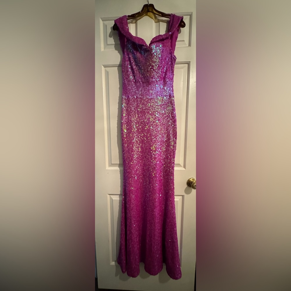 Fashion Nova Magenta Prom Dress, Medium
